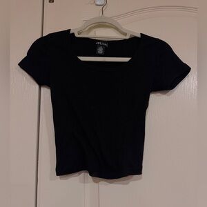 Wet Seal black scoop neck baby tee​
